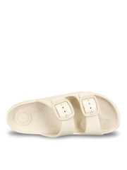 Totes Cream Solbounce Double Buckle Adjustable Slides - Image 4 of 5
