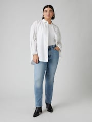 Levi's® Light Blue High Rise Straight Jeans - Image 7 of 8