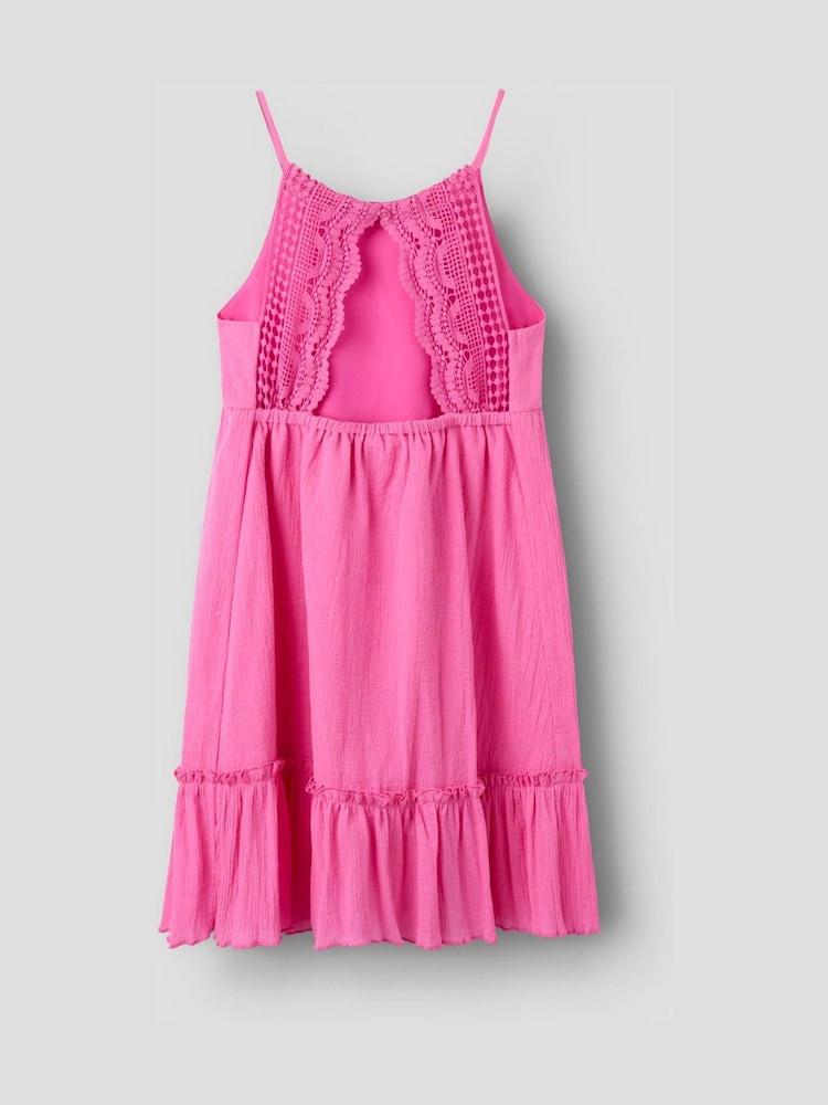 Name It Pink Strappy Sleeveless Smock Dress - Image 2 of 3
