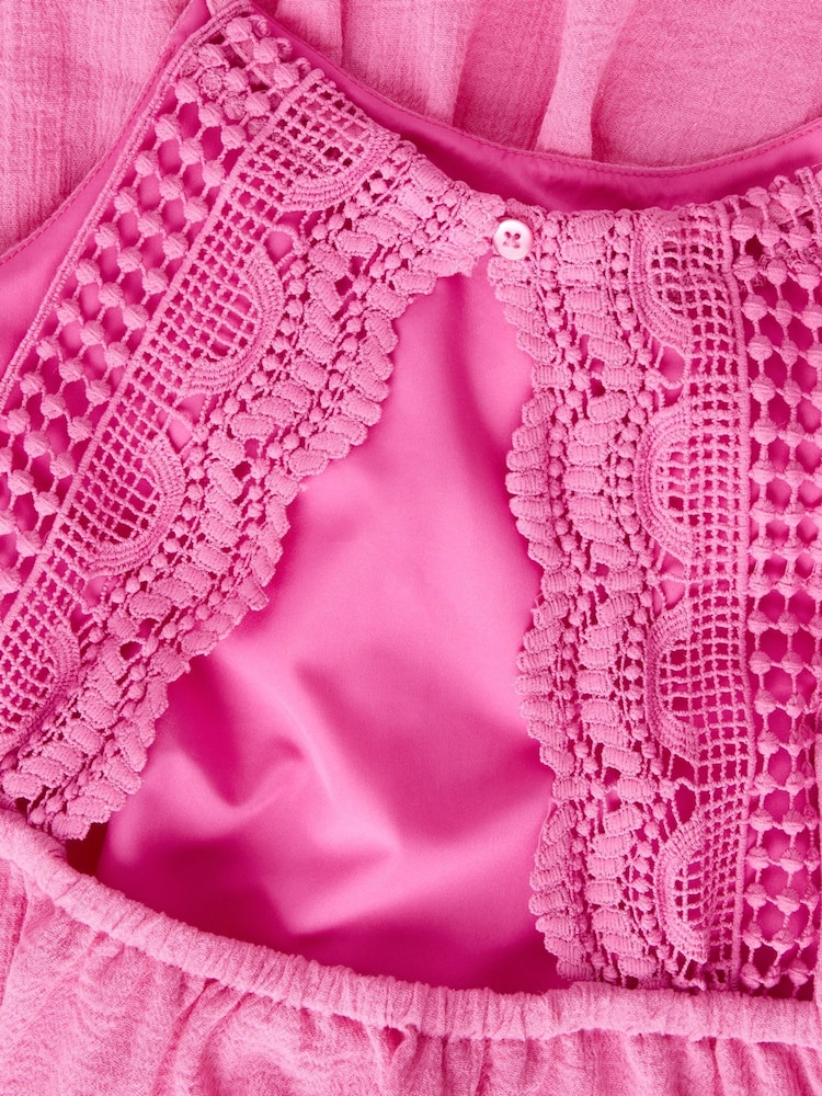 Name It Pink Strappy Sleeveless Smock Dress - Image 3 of 3