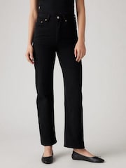 Levi's® Black Ribcage-Straight-Ankle Jeans - Image 1 of 9