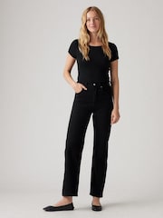Levi's® Black Ribcage-Straight-Ankle Jeans - Image 4 of 9