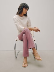 Rose Pink Jersey Bootcut Leggings - Image 1 of 9