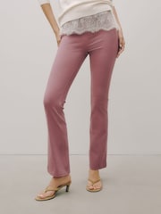 Rose Pink Jersey Bootcut Leggings - Image 3 of 9