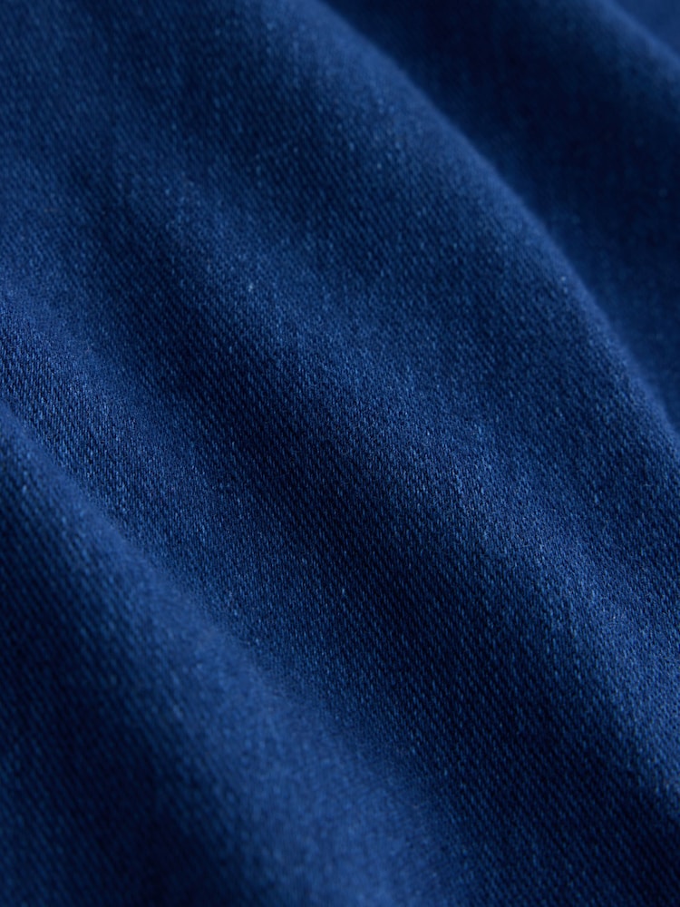 Dark Blue Barrel Leg Denim Jersey Trousers - Image 9 of 9