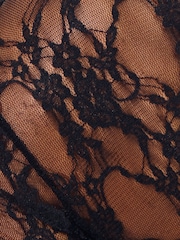 Friends Like These Black Satin Blouse With Lace Long Sleeves - Image 6 of 6