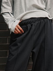 Қара - Front Seam Jersey Wide Leggings - 8суретінің 4 суреті