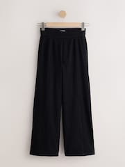 Қара - Front Seam Jersey Wide Leggings - 8суретінің 6 суреті