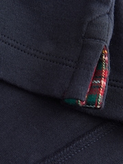Navy Tartan Long Sleeve Polo Shirt (3mths-7yrs) - Image 3 of 4