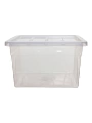Whitefurze Set of 2 Clear 45cm Storage Boxes - Image 3 of 3