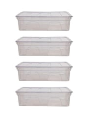 Whitefurze Clear Set of 4 36cm Storage Boxes - Image 1 of 1