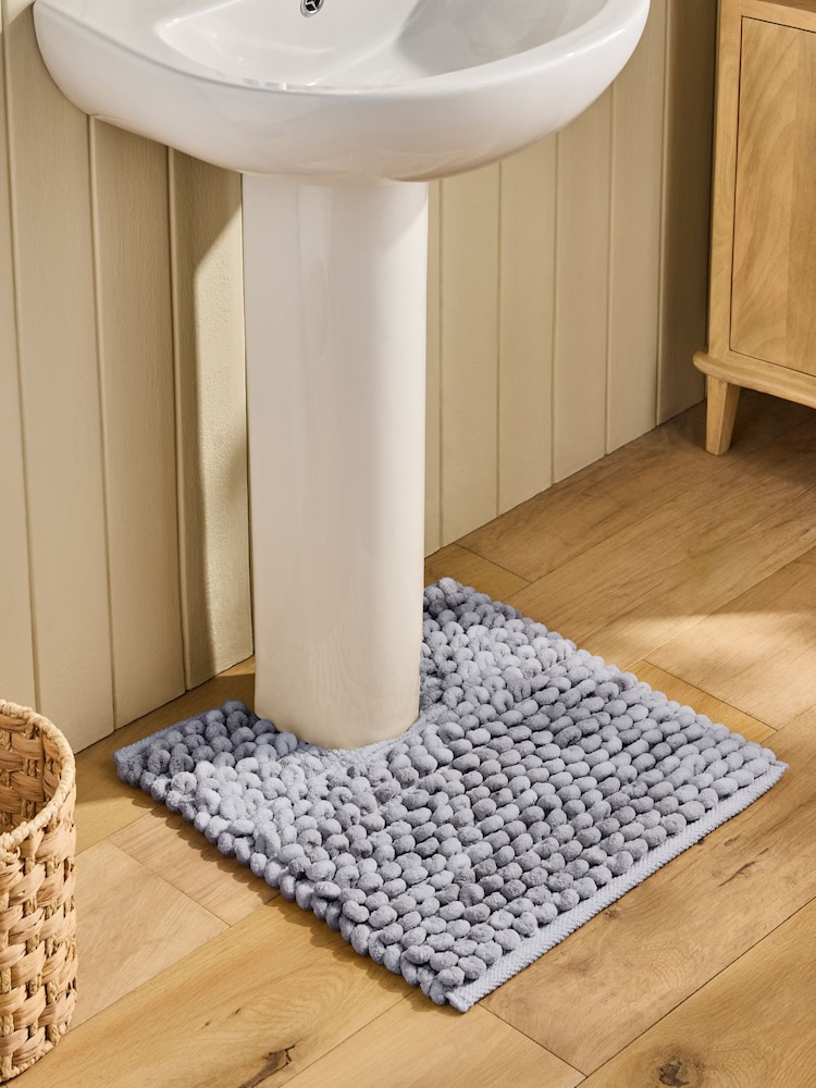 Grey Marl Bobble Pedestal Mat - Image 1 of 3