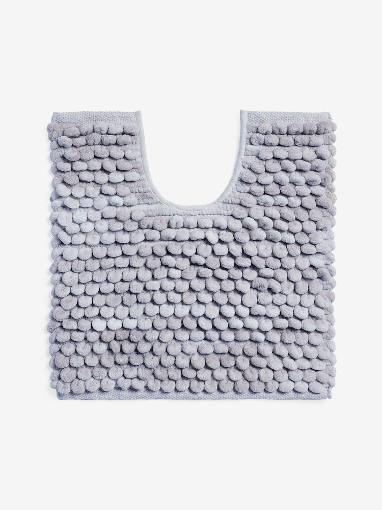 Grey Marl Bobble Pedestal Mat - Image 3 of 3