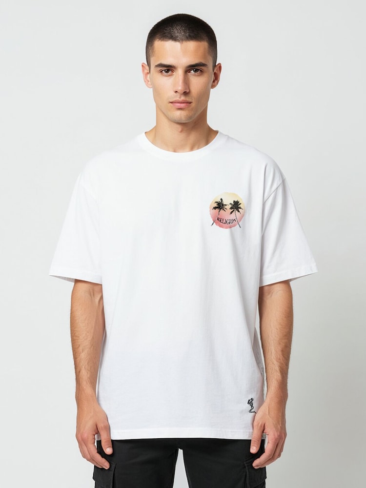 Religion White Sunset T-Shirt - Image 2 of 4