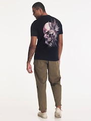 Religion Black Watercolour Skull T-Shirt - Image 4 of 5