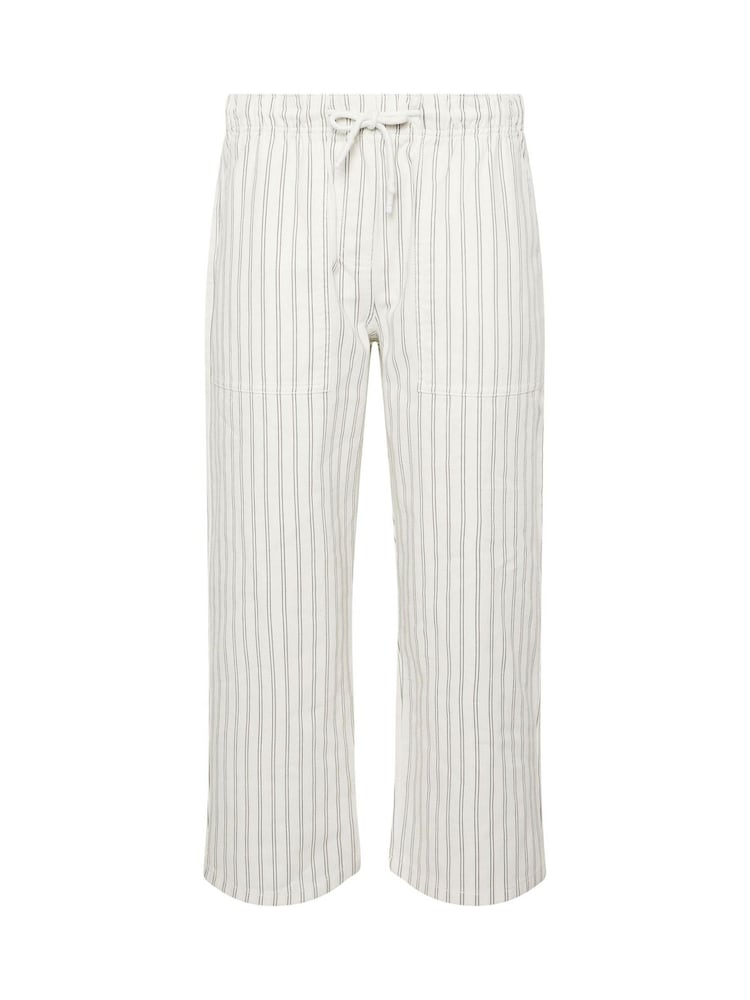 M&Co White Stripe Wide Leg Cropped Trousers - Image 2 of 2 M&Co White Stripe Wide Leg Cropped Trousers - Image 2 of 2