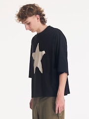 Religion Black Star Crop T-Shirt - Image 3 of 4