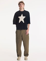 Religion Black Star Crop T-Shirt - Image 4 of 4