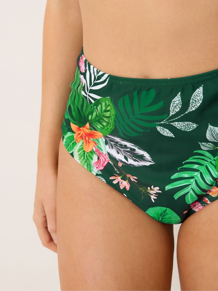 M&Co Green High Waisted Bikini Briefs - Image 4 of 4