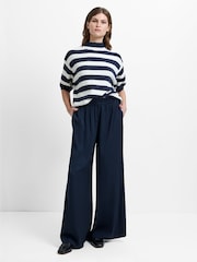 French Connection Blue Damasco Air Flow Trousers - Image 1 of 6