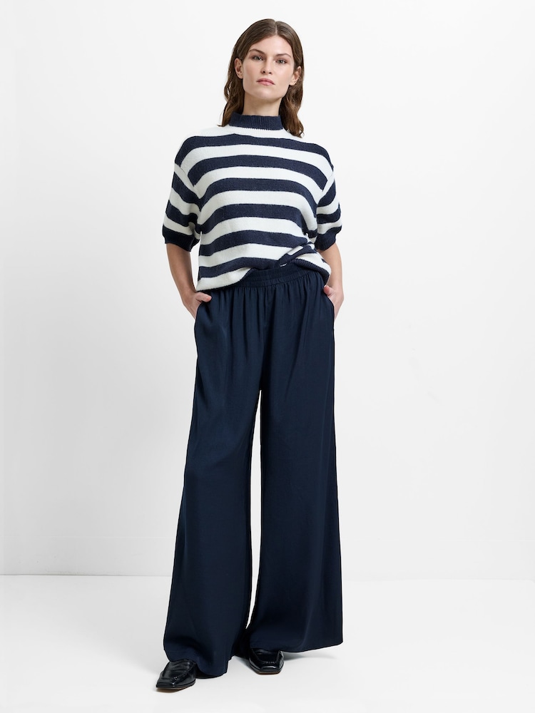French Connection Blue Damasco Air Flow Trousers - Image 1 of 6