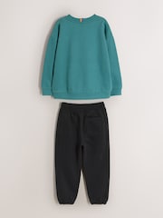 Paul Smith Junior Green/Black Zebra Sweatshirt and Joggers Set - Image 2 of 5