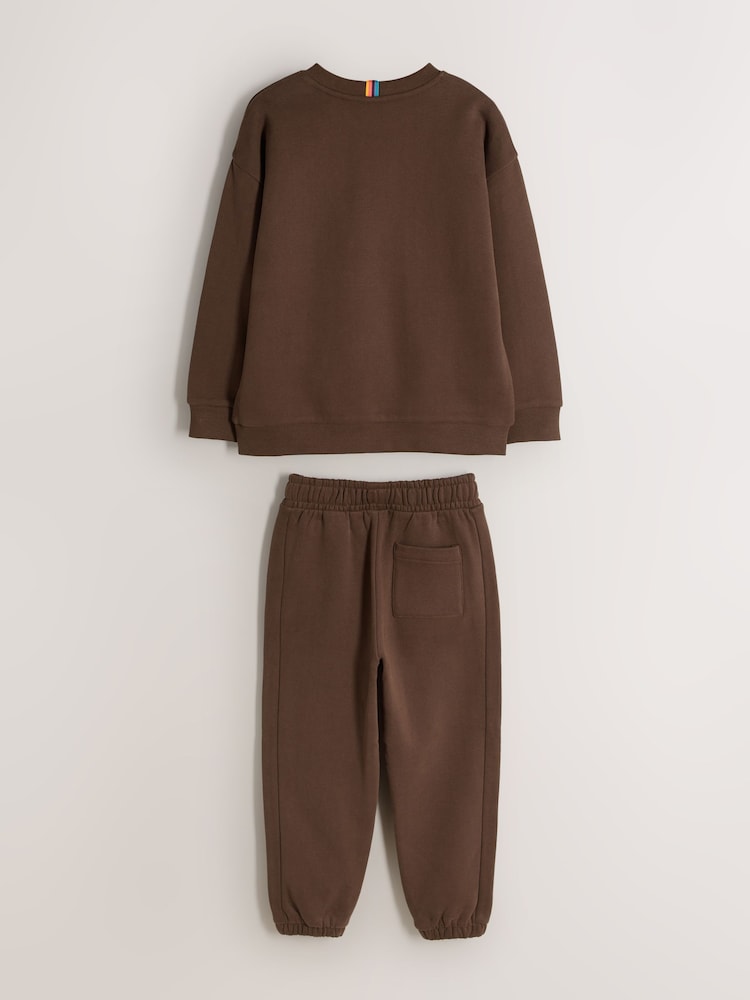 Paul Smith Junior Brown Zebra Sweatshirt and Joggers Set - Image 2 of 5 Paul Smith Junior Brown Zebra Sweatshirt and Joggers Set - Image 2 of 5