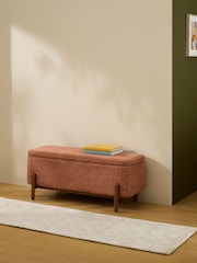 MADE.COM Lanzo Rust Orange Asare Storage Ottoman Bench - Image 1 of 5