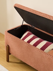 MADE.COM Lanzo Rust Orange Asare Storage Ottoman Bench - Image 3 of 5
