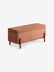 MADE.COM Lanzo Rust Orange Asare Storage Ottoman Bench - Image 4 of 5
