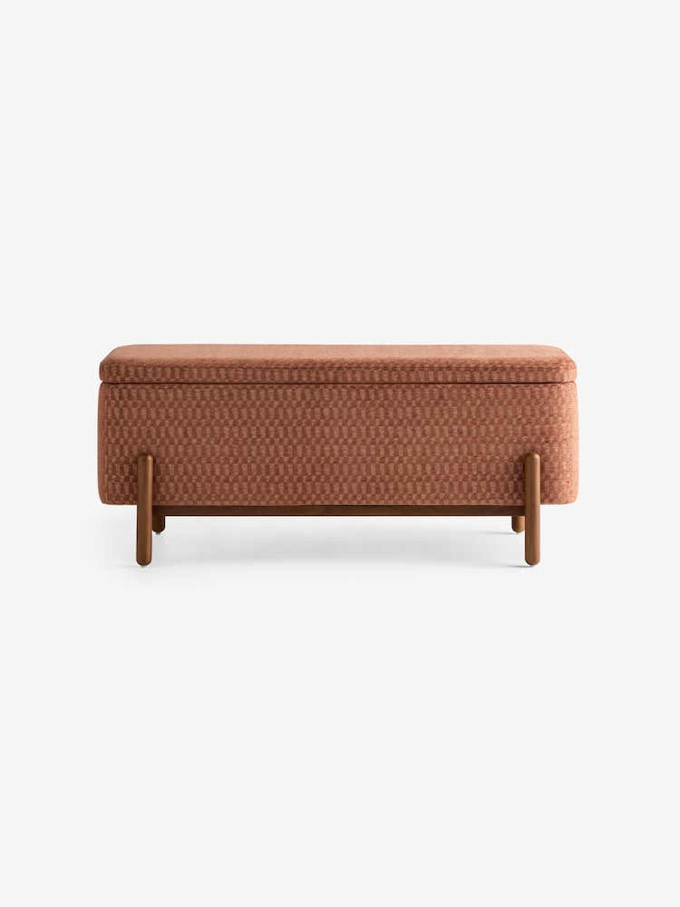 MADE.COM Lanzo Rust Orange Asare Storage Ottoman Bench - Image 5 of 5 MADE.COM Lanzo Rust Orange Asare Storage Ottoman Bench - Image 5 of 5