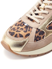 Moda in Pelle Animal Bryani Multi Panel Lace-Up Trainers - Image 2 of 3