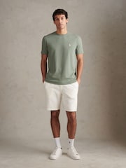 U.S. Polo Assn. Green Mini Waffle Stripe Textured T-Shirt - Image 3 of 7