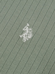 U.S. Polo Assn. Green Mini Waffle Stripe Textured T-Shirt - Image 7 of 7