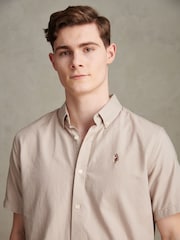 U.S. Polo Assn. Natural Short Sleeve Oxford Shirt - Image 2 of 7