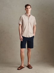 U.S. Polo Assn. Natural Short Sleeve Oxford Shirt - Image 3 of 7