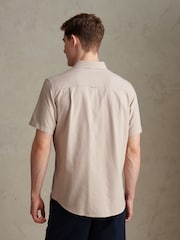 U.S. Polo Assn. Natural Short Sleeve Oxford Shirt - Image 4 of 7