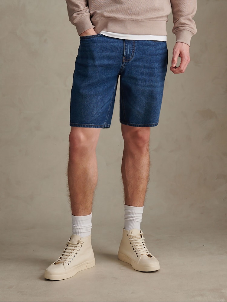 Azul - U.S. Polo Assn. Classic 5 Pocket Denim Shorts - Imagem 1 de 7