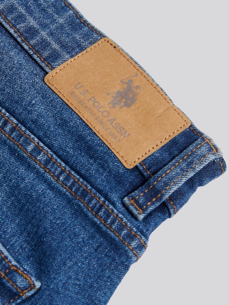 Azul - U.S. Polo Assn. Classic 5 Pocket Denim Shorts - Imagem 7 de 7