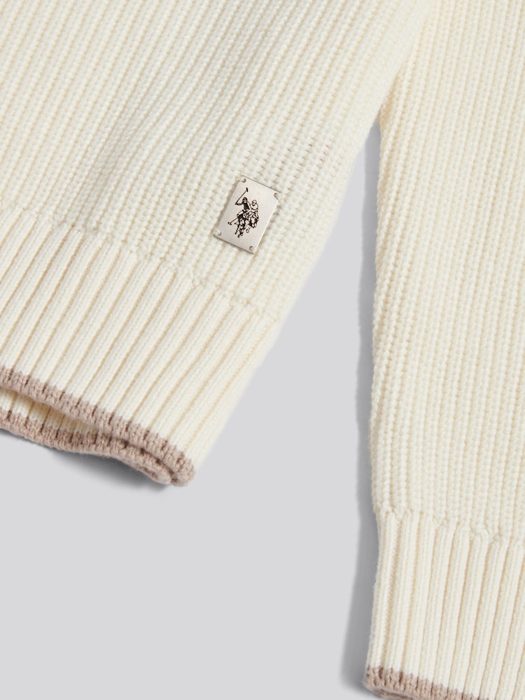 U.S. Polo Assn. Open Collar Knitted Cardigan - תמונה 3 מתוך 3 U.S. Polo Assn. Open Collar Knitted Cardigan - תמונה 3 מתוך 3