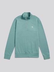 U.S. Polo Assn. Green 1/4 Zip Sweatshirt - Image 5 of 7