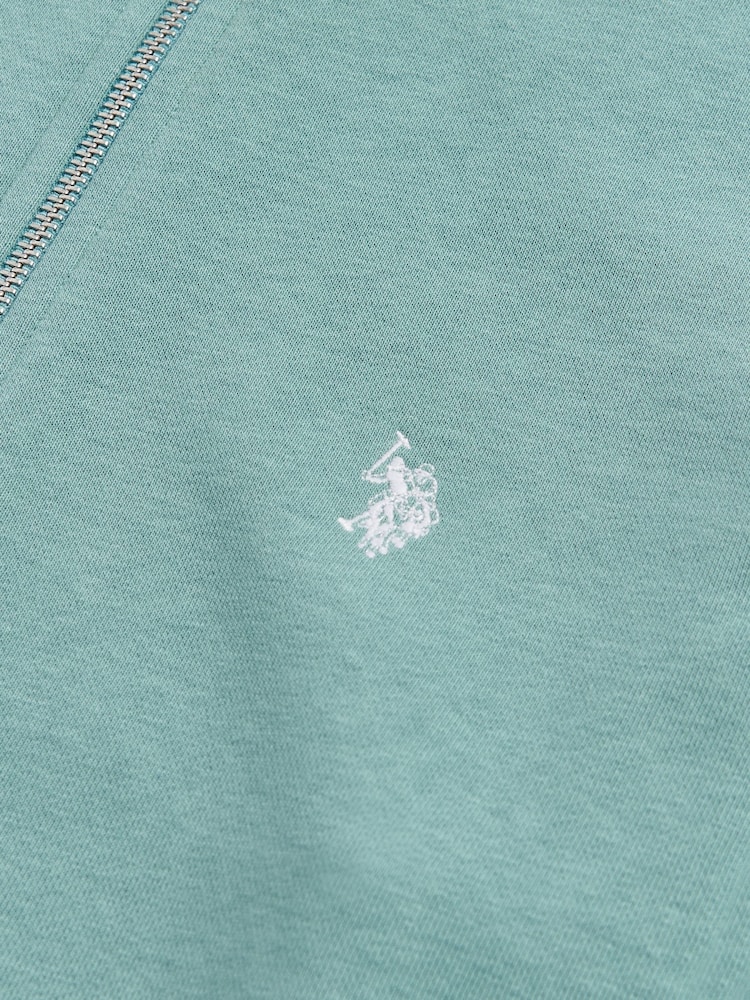 U.S. Polo Assn. Green 1/4 Zip Sweatshirt - Image 7 of 7