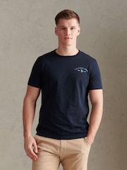 U.S. Polo Assn. Blue Spirit Of Sport Back Graphic T-Shirt - Image 1 of 8