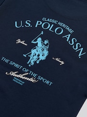 U.S. Polo Assn. Blue Spirit Of Sport Back Graphic T-Shirt - Image 7 of 8