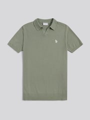 U.S. Polo Assn Green Combed Cotton Double Horsemen Revere Polo Shirt - Image 1 of 3