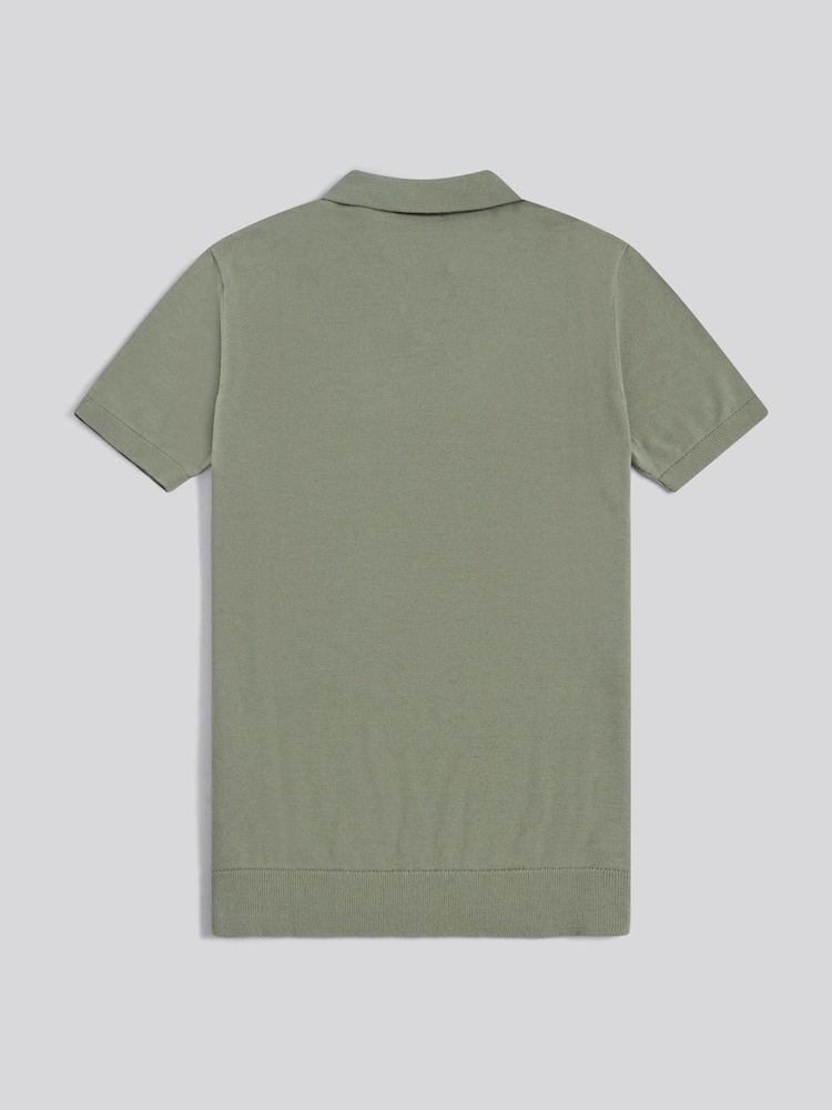 U.S. Polo Assn Green Combed Cotton Double Horsemen Revere Polo Shirt - Image 2 of 3