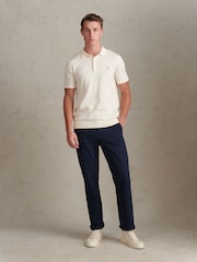 U.S. Polo Assn. Cream Mens Combed Cotton Polo Shirt - Image 3 of 7