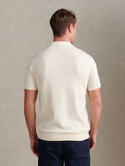 U.S. Polo Assn. Cream Mens Combed Cotton Polo Shirt - Image 4 of 7