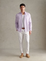 U.S. Polo Assn. Purple Linen Blend Shirt - Image 6 of 9