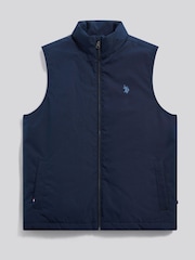 U.S. Polo Assn. Blue Jersey Lined Quilted Gilet - Image 6 of 8